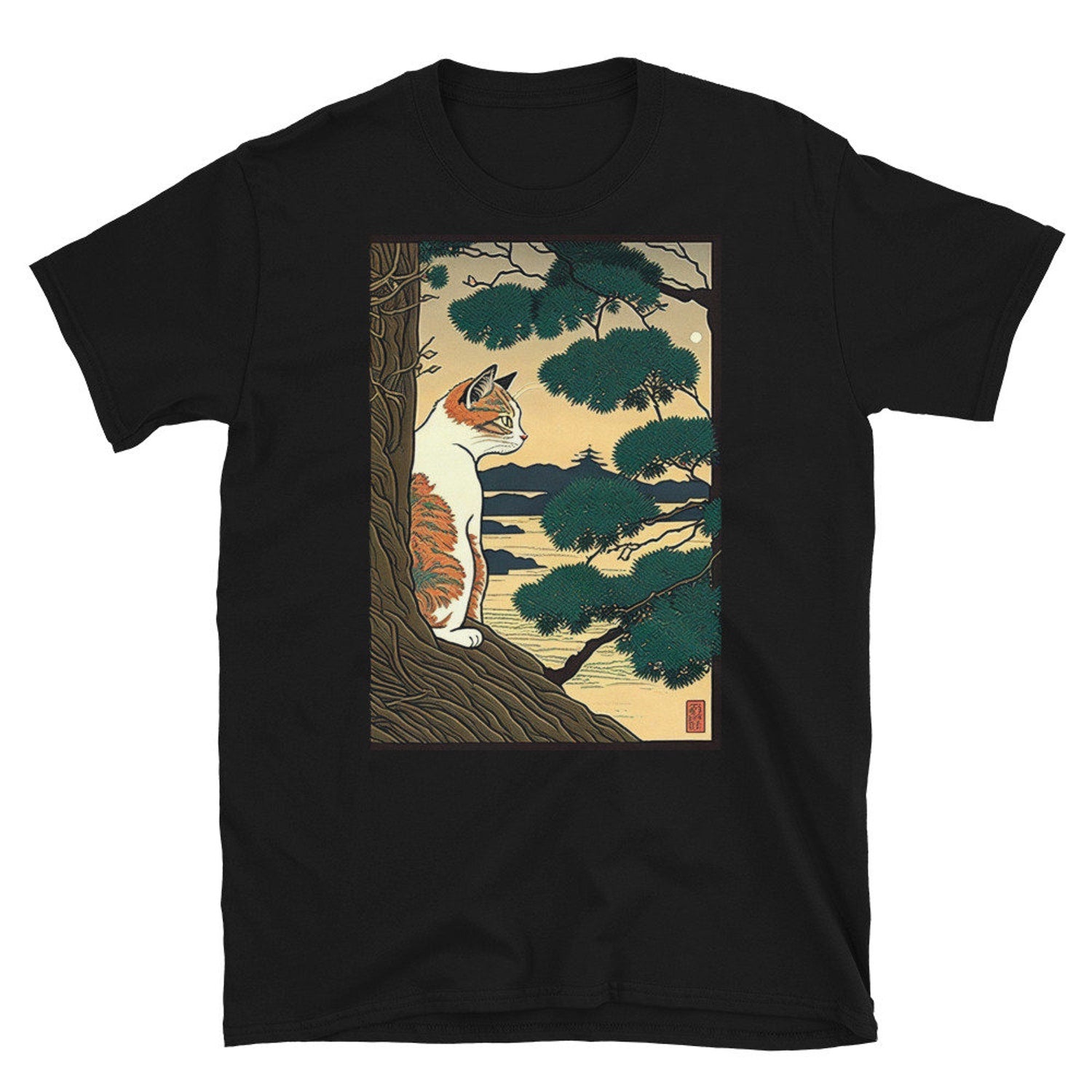 Ukiyo-e Shirt | Cat Ukiyo-e Tee | Japanese Art Shirt | Cat Lover T Shirt | Woodblock Prints Tee | Unisex T-Shirt