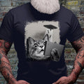 Funny Cat Selfie Shirt | Cat Lover T-shirt | Alien Ship Shirts | Funny Shirts | UFO Tshirt | Cute Animal Shirt | Cat and Alien Tee Gift Idea