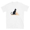 Cat Lover T-shirt | Minimalist Sphinx Pose Tee | Modern Simple Stylish Unisex Shirt