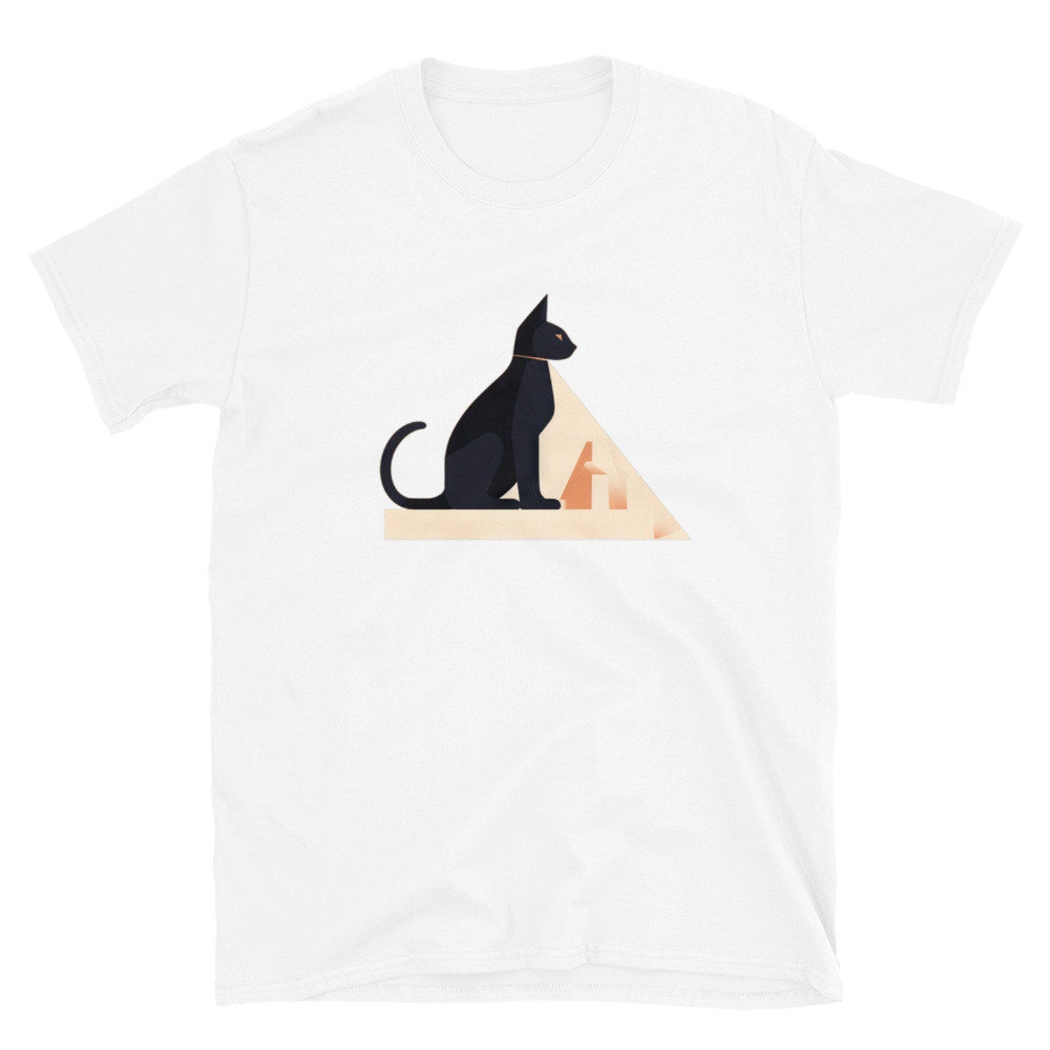 Cat Lover T-shirt | Minimalist Sphinx Pose Tee | Modern Simple Stylish Unisex Shirt