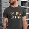 Personalized Cat Dad Shirt - Vintage Cat Daddy Father's Day Gift Tee