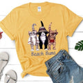 Kitty Cat Unisex T Shirt, Funny 'Beach Bums' Design Printed On The Front of The Shirt, Gift For Cat Lovers T Shirt
