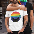 Peeking Cat Rainbow Pride T-Shirt | LGBTQ+ Gift | Cute Kitty Tee