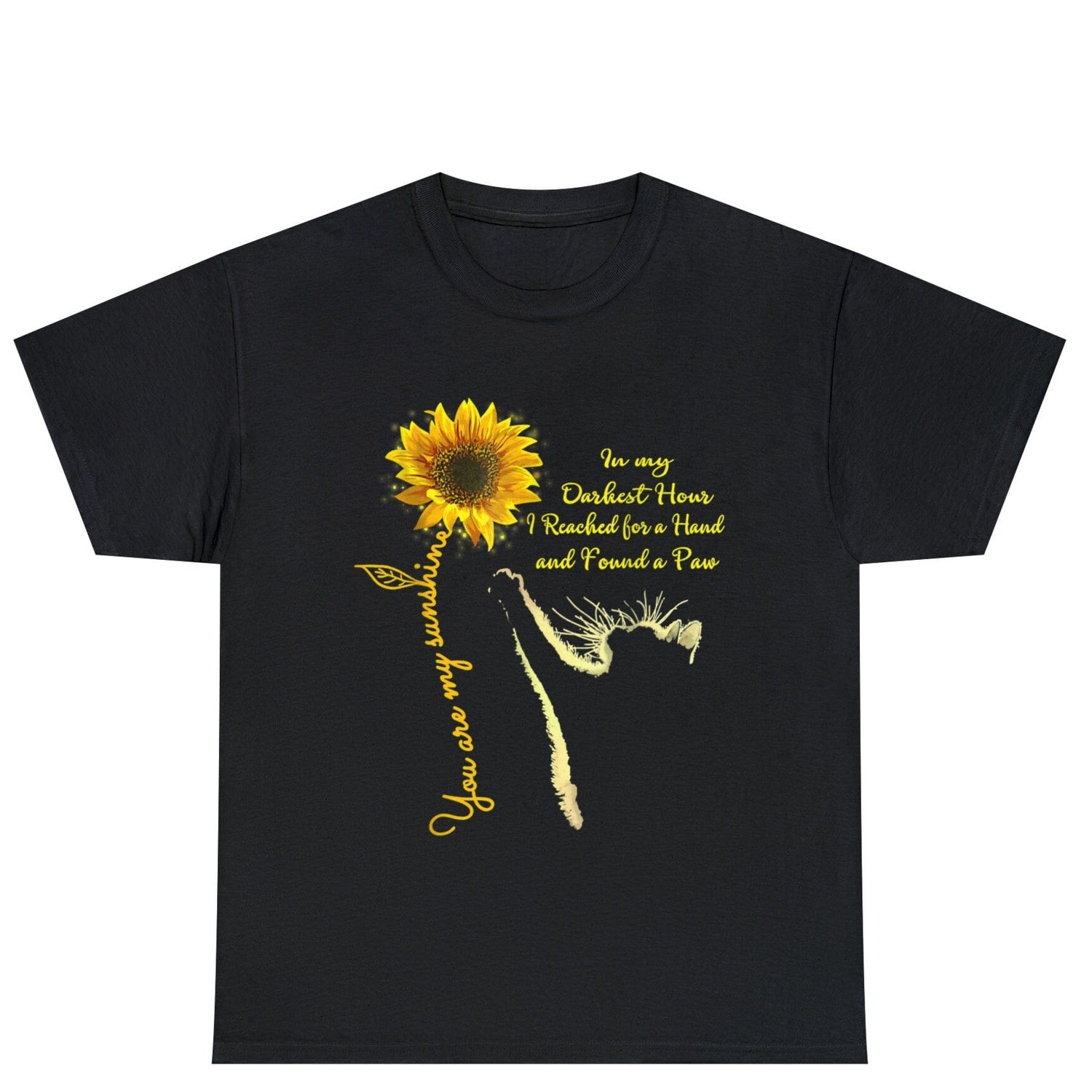 Cat You Are My Sunshine T-Shirt Cats Tee Shirt Gifts T-Shirt - Gift for Cat Lovers - Funny Cat Shirt - Sunflower