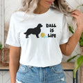 CUSTOM Ball is life dog mom t-shirt dog dad tshirt sports fan custom dog breed shirt gift for dog owner cute dog sports tee shirt custom dog