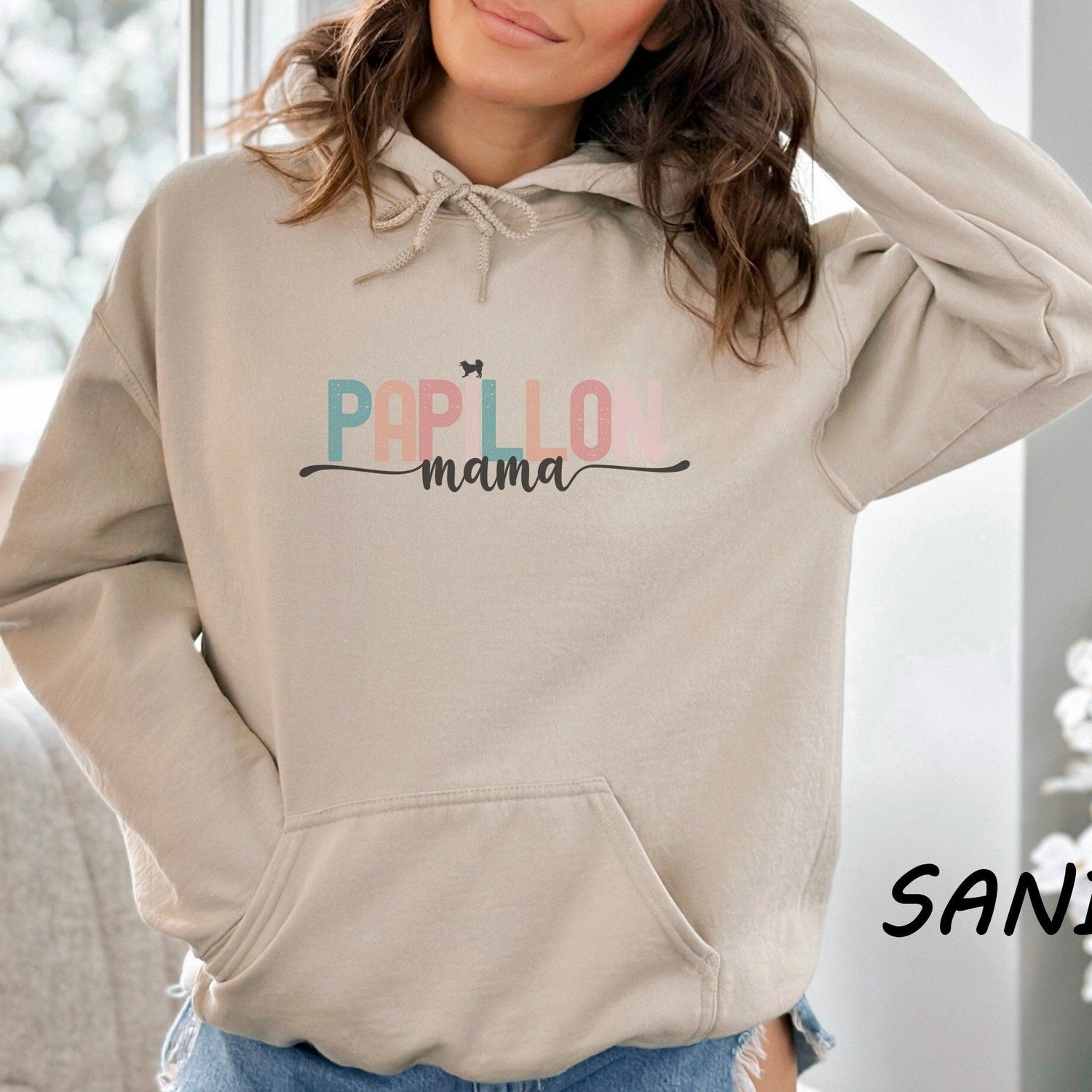 Dog Mom Hoodie Sweatshirt Dog Mama Dog Mom Gift Dog Mom T Shirt Dog Mom T-Shirt Dog Mom Tee Fur Mama Dog Lover Gift Dog Shirt Papillon Gift