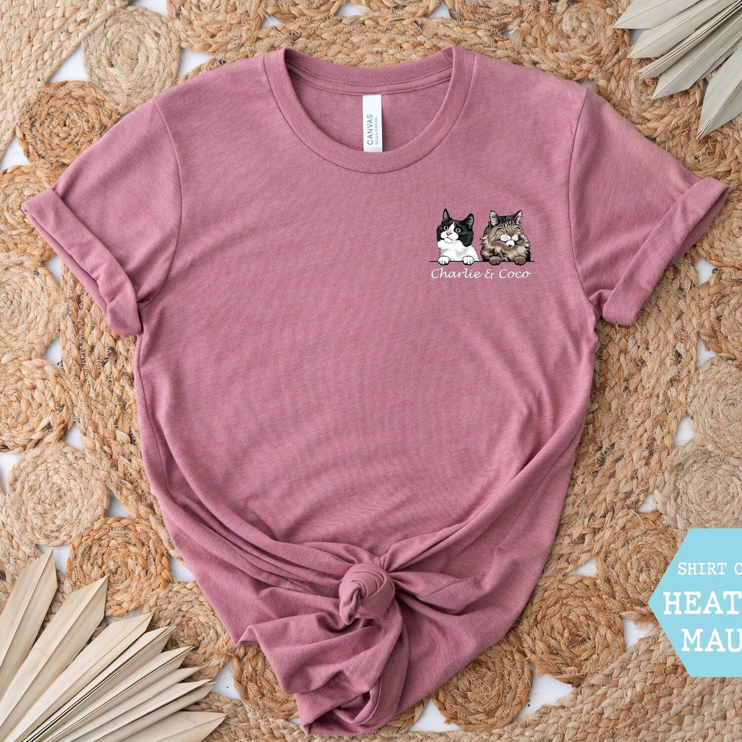 Personalized Cat T-Shirt | Custom Cat Tshirt | Cat Mom Unisex Gift Tee