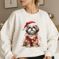 Christmas Shih Tzu Sweatshirt, Christmas Dog Sweater, Happy New Year Dog Shirt, Christmas Lights Dog Tee, Pet dog Mom T-shirt