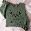My Cat Is My Valentine Sweatshirt, Cat Lover Shirt, Cute Valentine's Day Cat Gift Tee