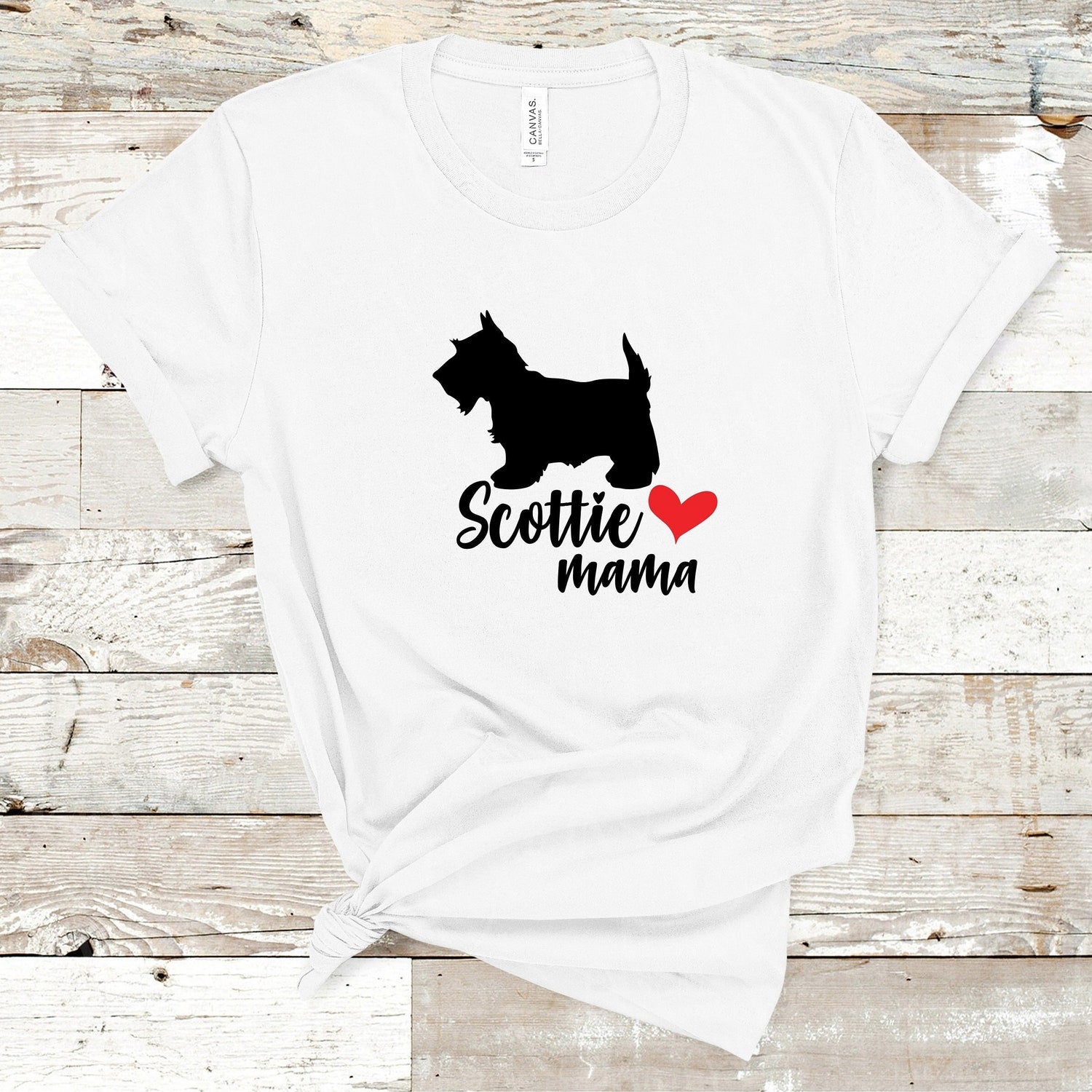 Scottie Mama T-shirt- Scottie Dog Mom T-shirt - Scottish Terrier Dog Mom T-shirt -Unisex Adult T-shirt - Dog Parent T-shirt