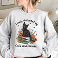 Cats and Books Shirt: Easily Distracted, Book Lover Gift