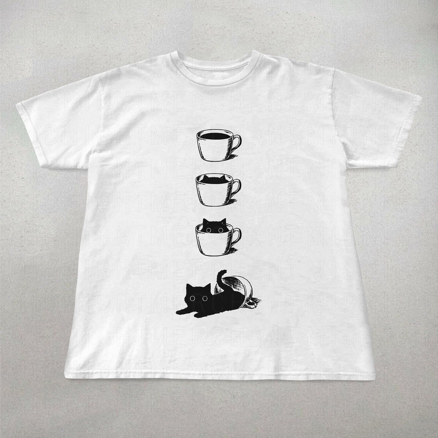 Cute Cat T-Shirt, Cat Graphic tee, Cats and coffee tee, Cute shirts, Gifts for cat lovers, Trendy shirts, Unisex, Gifts for her, Mom Gift
