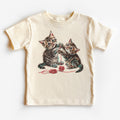 Kittens Playing With Yarn Toddler Shirt - Baby Kitty Cat Lover - 90s Style Graphic Tee - Natural Boho Toddler & Youth Tee