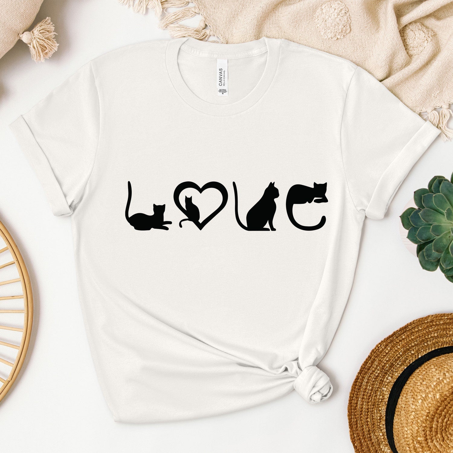 Love Cat Shirt - Funny Cat Mom T-Shirt, Cute Cat Lover Gift for Mother's Day