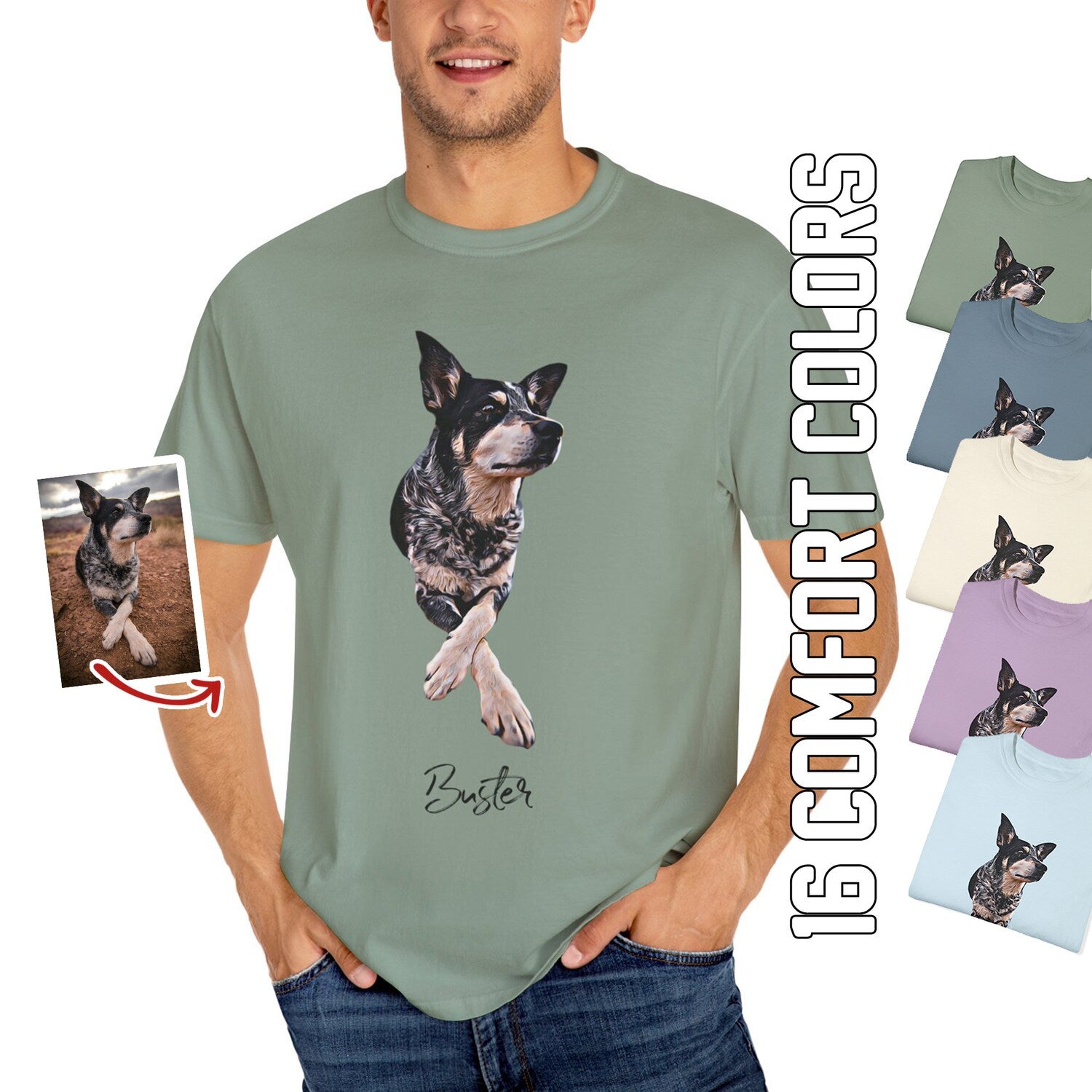 Custom Dog t-shirt, Dog Shirt for Man, Dog Shirt for Woman, Personalized Dog Shirt, Dog Dad Shirt, Dog Mom T-shirt, Custom Pet Shirt