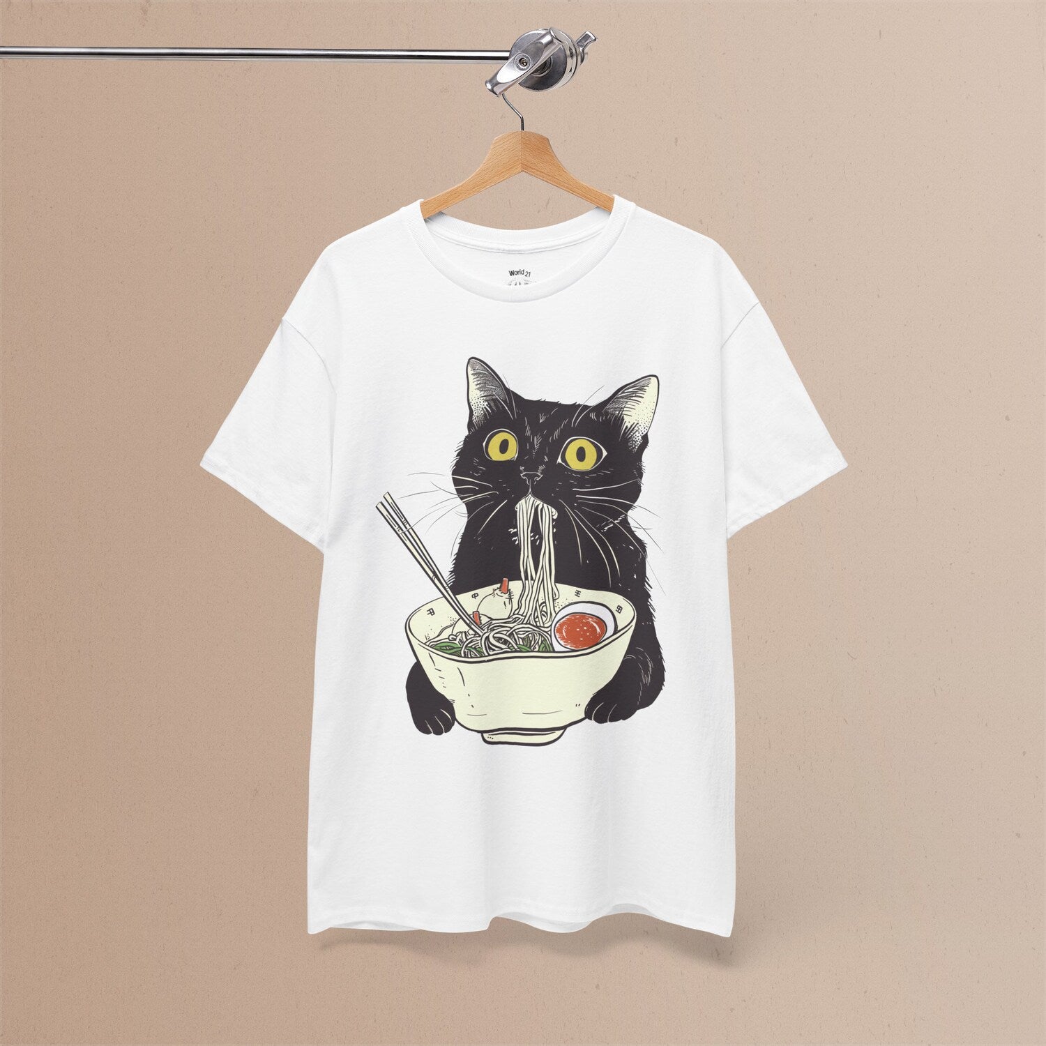 Ramen Cat T-Shirt: Kawaii Anime Kitty Tee, Foodie Gift