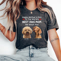 Personalized Happy Mother's Day To The World's Shirt, Custom Pet Photo Best Dog Mom Shirt for Pet Lovers, Memory Keepsake Gift for Cat Mom