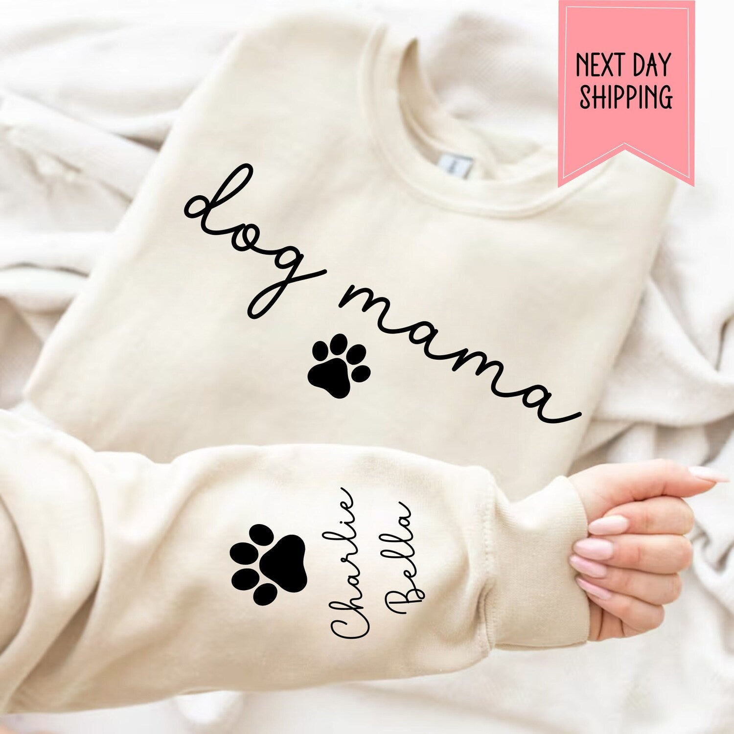 Personalized Dog Mom Shirt, Custom Dog Mama T-shirt, Dog Memorial Gift For Her Custom Dog Mama Crewneck, Dog Mom Gift Custom Dog Name shirt