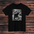 The Witch Black Cat T-Shirt, Gothic Modern Art Tee, Witchcore Cat Lover Gift Shirt