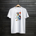 Cat Cafe Bright - Unisex Cotton T-Shirt - Artistic Cat Design - Joan Miro Inspired - Cat Lover Gift