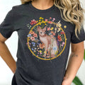 Sphynx Cat Shirt - Floral Sphynx Cat Gift for Mom, Cute Cat Lover Tee