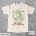 Don't Worry I'm From Tech Support Cat Shirt, Vintage Funny Cat Shirt, Retro Cat Lover Tee, Cool Cat Shirt, Gift Cat Mom, Funny Gift Tee