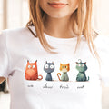 Funny Cat T-Shirt: Un Deux Trois Cat French Tee