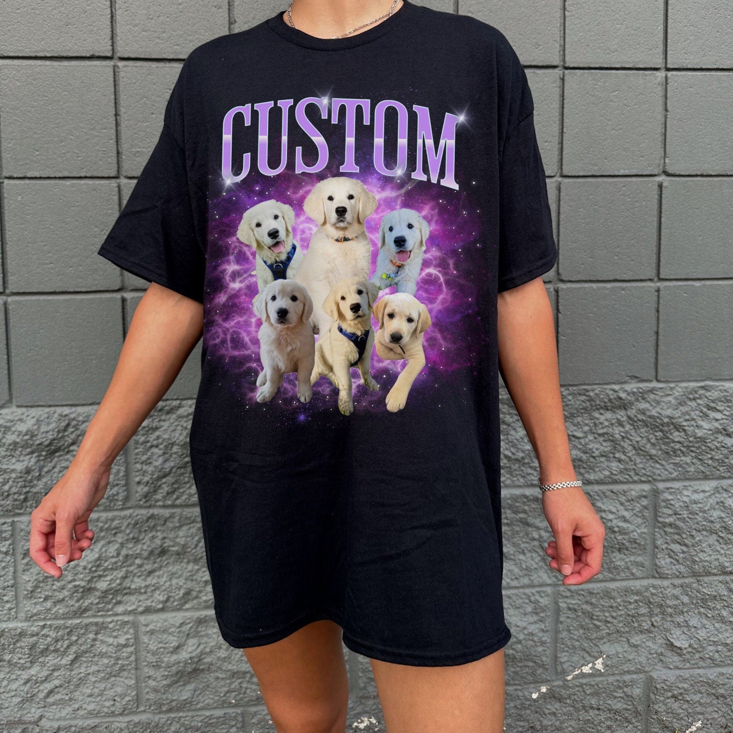 Custom Bootleg Pet T-Shirt Personalized 90s Bootleg Dog T-Shirt Retro Cat T-Shirt Vintage Bootleg Rap T-Shirt