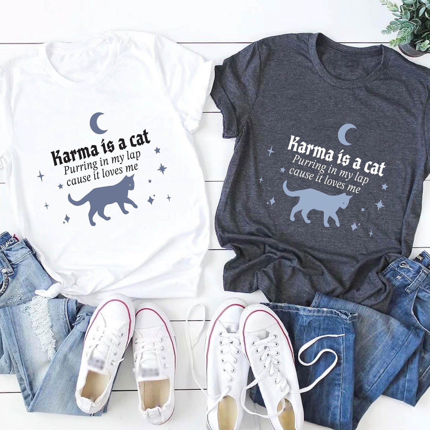 Karma Is A Cat Shirt, Concert Shirt, Cat Lover T-Shirt, Lyric Merch, Cat Lover Gift Tee, Merch Outfit, Animal lover shirt, Karma Shirt