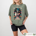 The Cat Lady Tarot Shirt - Skeleton Cat T-Shirt, Witchy Cat Mama Gift
