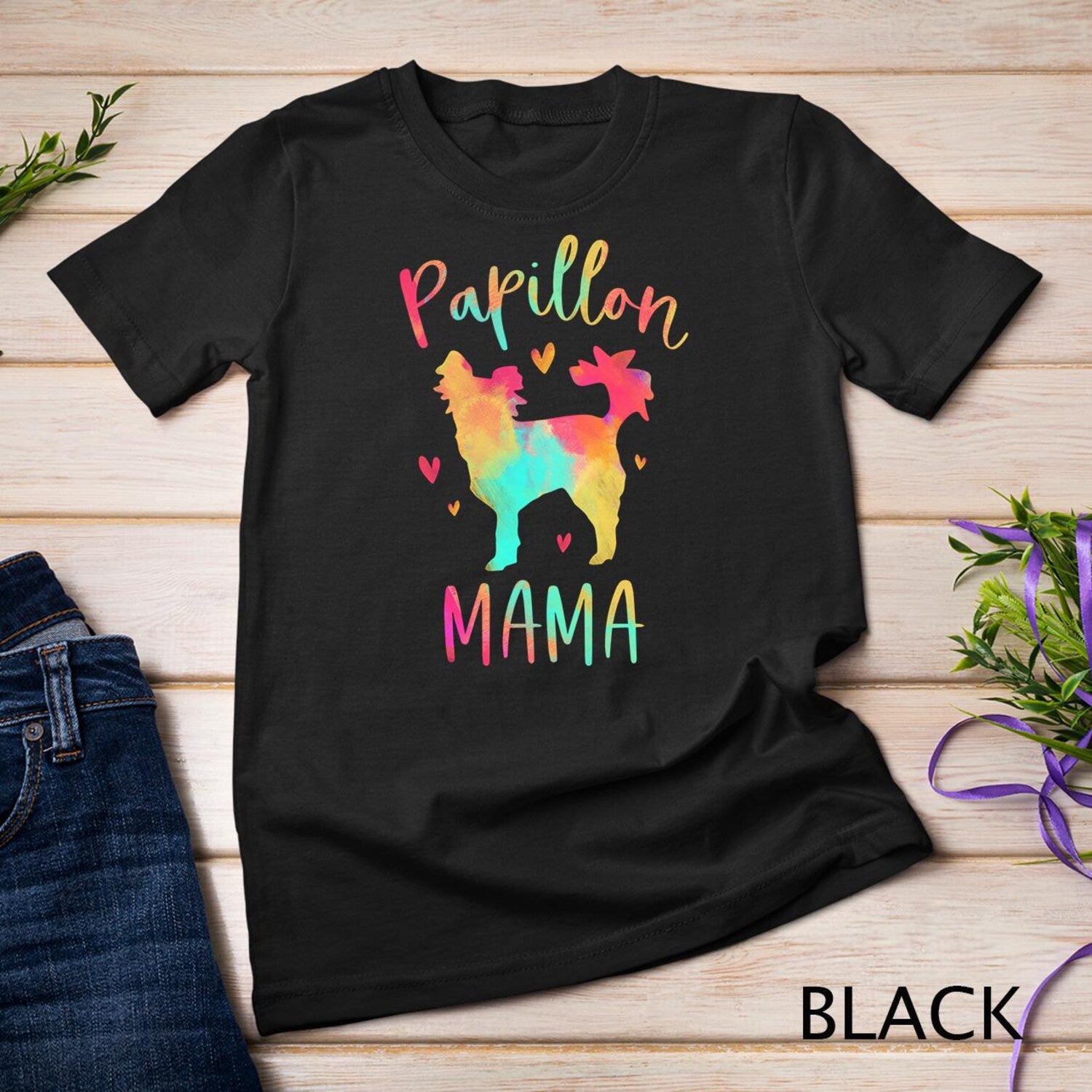 Papillon Mama Colorful Papillon Gifts Dog Mom T-shirt Sweatshirt