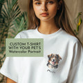 Custom Dog T-shirt Watercolor Print with Your Dog Picture Personalized Shirt Gift for Dog Lover Custom Dog Print from Photo Dog Mom Gift
