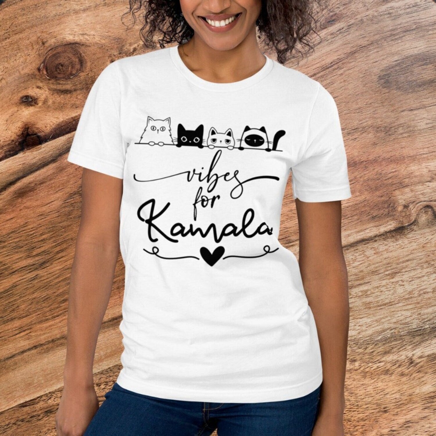 Personalized Cat Vibes T-Shirt - Custom Cat Lady Gift for Cat Owners