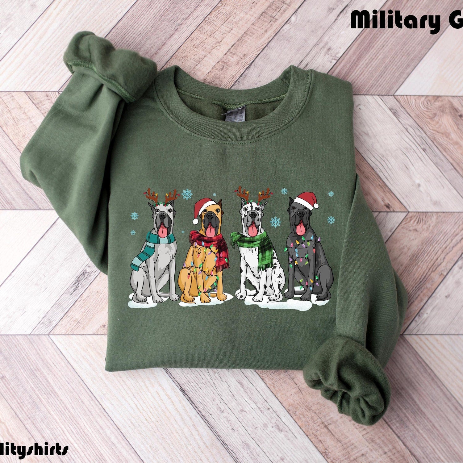 Great Dane Christmas Sweatshirt, Christmas Dog Shirt, Great Dane Shirt, Great Dane Mom Shirt, Dog Lover Shirt, Holiday Sweater, Christmas