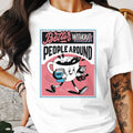 Anti Social Coffee Cat Unisex T-shirt, Funny Introvert Shirt, Vintage Coffee Cat Lover Gift Tee
