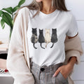 Cute fluffy cat shirt, Cat lover T Shirt Gift for Her, Cute kitty Tshirt,Cat Lady, Fall Tee, Gift for Cat Mom, Childless cat mom graphic tee