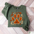 Fall Vine Leaf Paw Shirt, Halloween Dog Paw Sweatshirt, Autumn Shirt For Dog Lovers, Thanksgiving Gifts For Dog Mom, Autumn Sweater