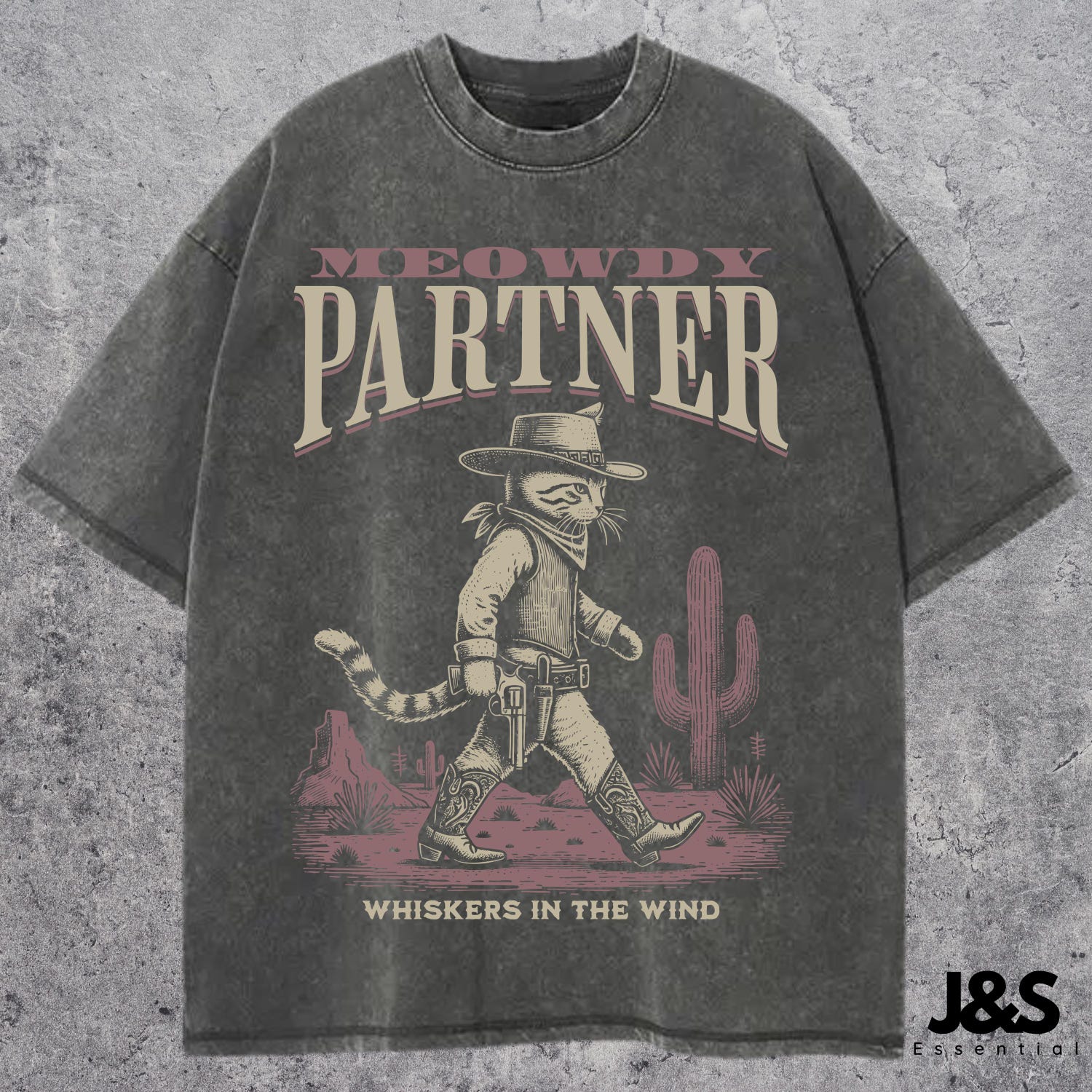 Meowdy Partner Cowboy Cat Shirt, Vintage Cowboy Cat Shirt, and Tank Top, Funny Cowboy Cat Crewneck Sweatshirt, Cat Cowboy Shirt