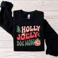 Holly Jolly Dog Mom Christmas Sweatshirt: Unisex Holiday Sweater
