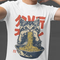 Retro Cat Ramen T-Shirt: Vintage Graphic, Funny Foodie Tee