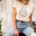 Cute Cat Christmas Lights Shirt, Christmas Cat Graphic Tee, Cat Mom Christmas Gifts, Funny Christmas T-Shirt, Cat Lover Christmas Sweatshirt