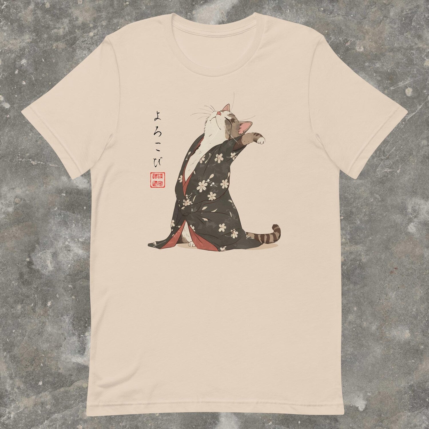 Retro Japanese Dancing Cat T-shirt | Unisex Vintage Art Tee | Quirky Anime Cat Lover Gift