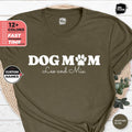Custom Dog Mama T-Shirt with Pet Names, Dog Mom T-Shirt, Dog Lover Gift, Dog Momma Shirt, Custom Crewneck T-Shirt, Mom Pet Lover Gift