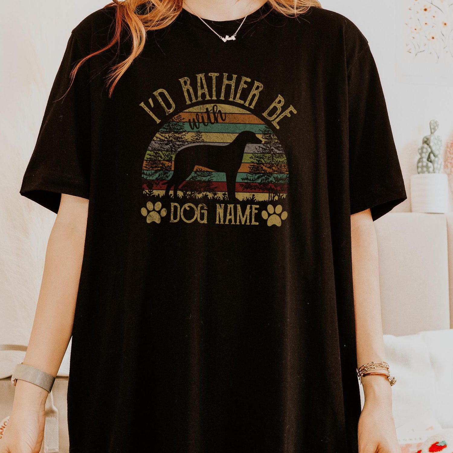 Deerhound Shirt with Custom Dog Name | Deerhound Dog Mom T-shirt | I'd Rather Be Dog Shirt, Personalized Deerhound lover Shirt, Sweatshirt