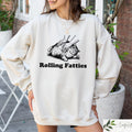 Rolling Fatties Cat T-Shirt, Funny Cat Graphic Shirt, Cat Lovers Gift, Unhinged Sweatshirt, Cat Lover Hoodie, Cute Cat Tee, Fat Cat Sweater