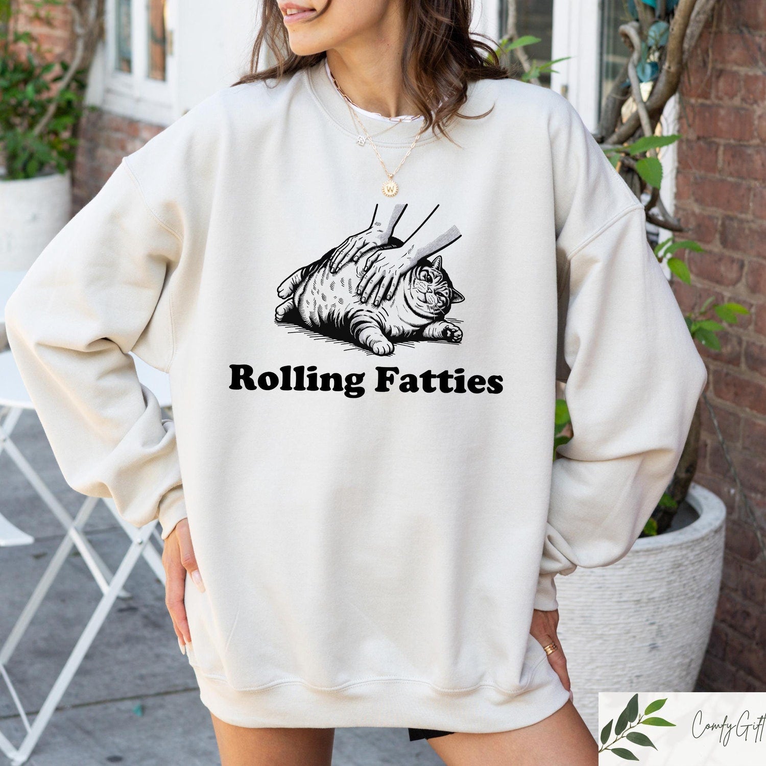 Rolling Fatties Cat T-Shirt, Funny Cat Graphic Shirt, Cat Lovers Gift, Unhinged Sweatshirt, Cat Lover Hoodie, Cute Cat Tee, Fat Cat Sweater