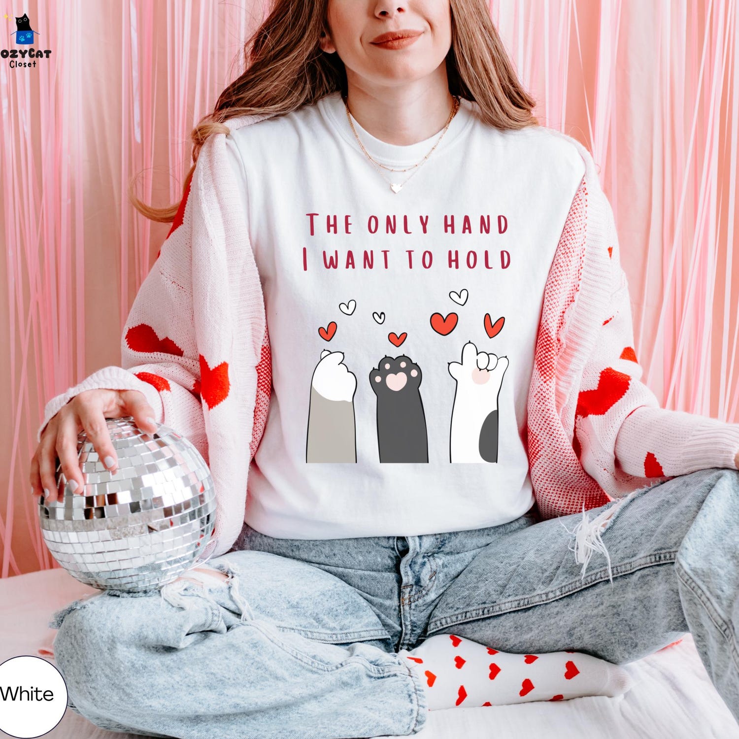 Cat Valentine T-Shirt - Cute Single Cat Mom Gift, Funny Pet Lover Tee