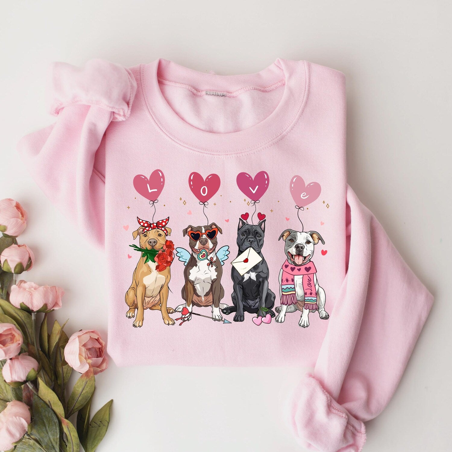 Valentine dog shirt,  Pitbull shirt, Pitbull mom shirt, valentine sweatshirt,dog valentine costumes, Animal Lover Gift, Xoxo Shirt