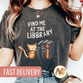 Bookish Shirt, Funny Cat T-Shirt, Retro Design for Book Lovers, Perfect Gift for Library Enthusiasts and Cat Fans in a Vintage Style