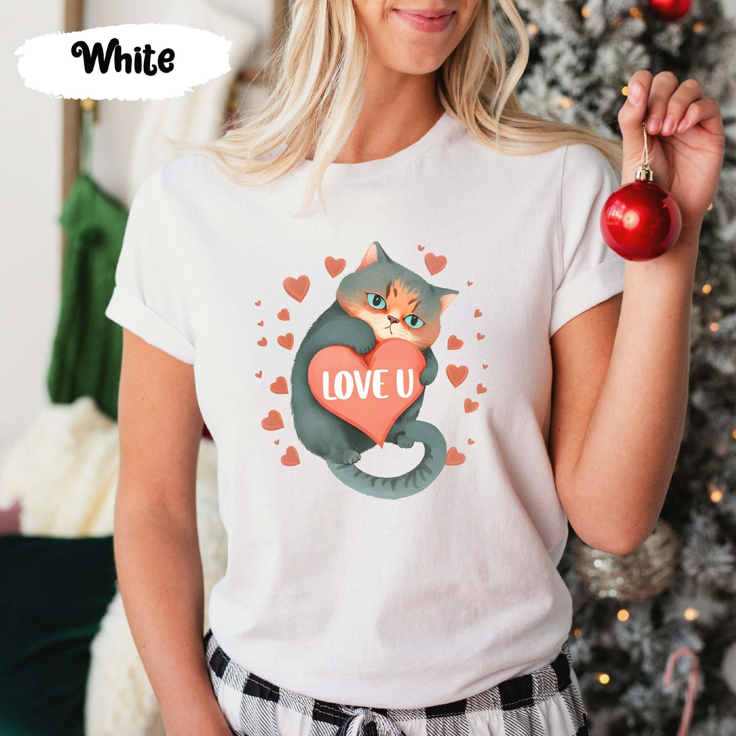 Lovely Cat T-Shirts - Cute Cat Lover Gifts for Cat Mom/Dad, Pet Owners